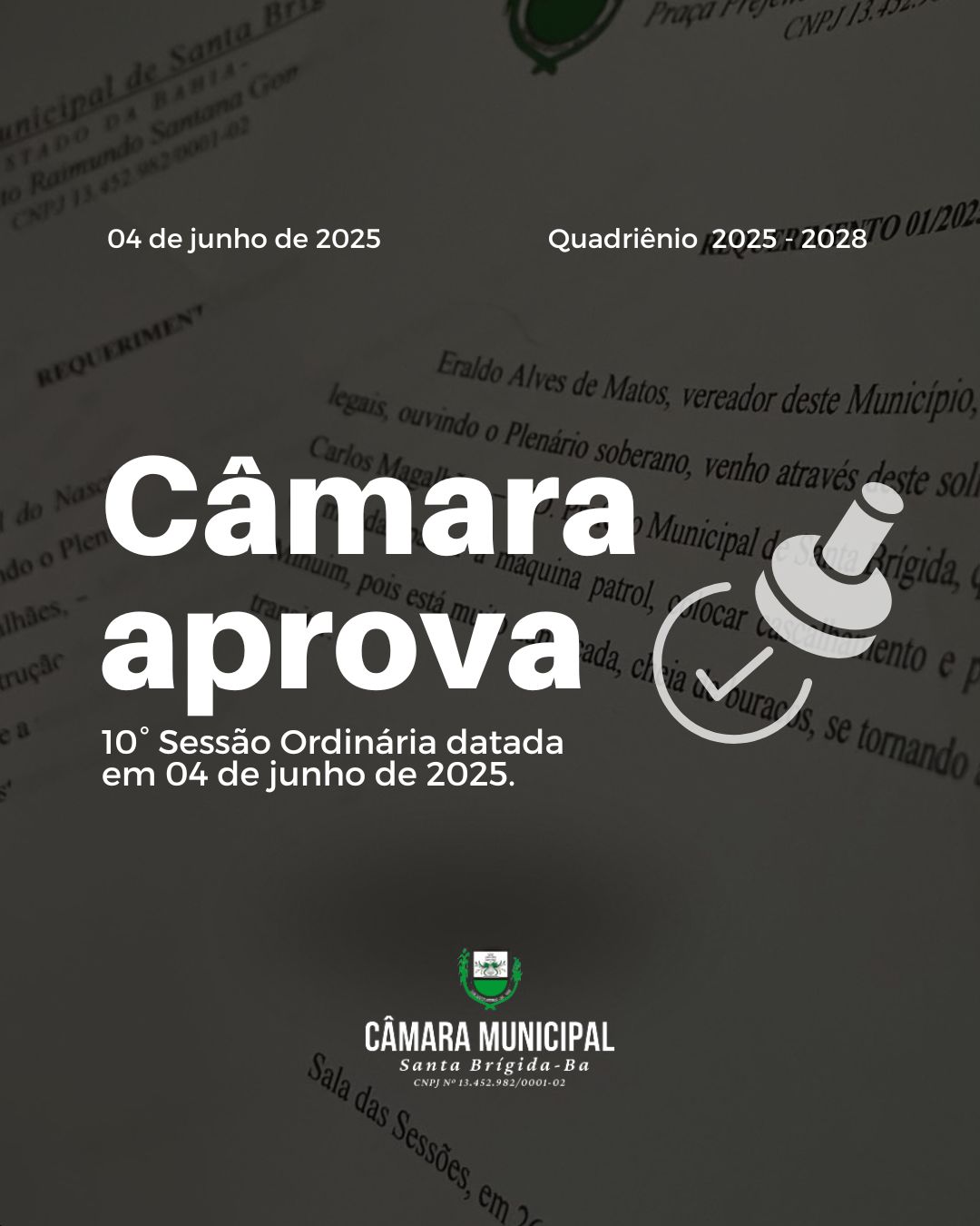 Câmara aprova Projeto de Lei do executivo Nº005/2025!
